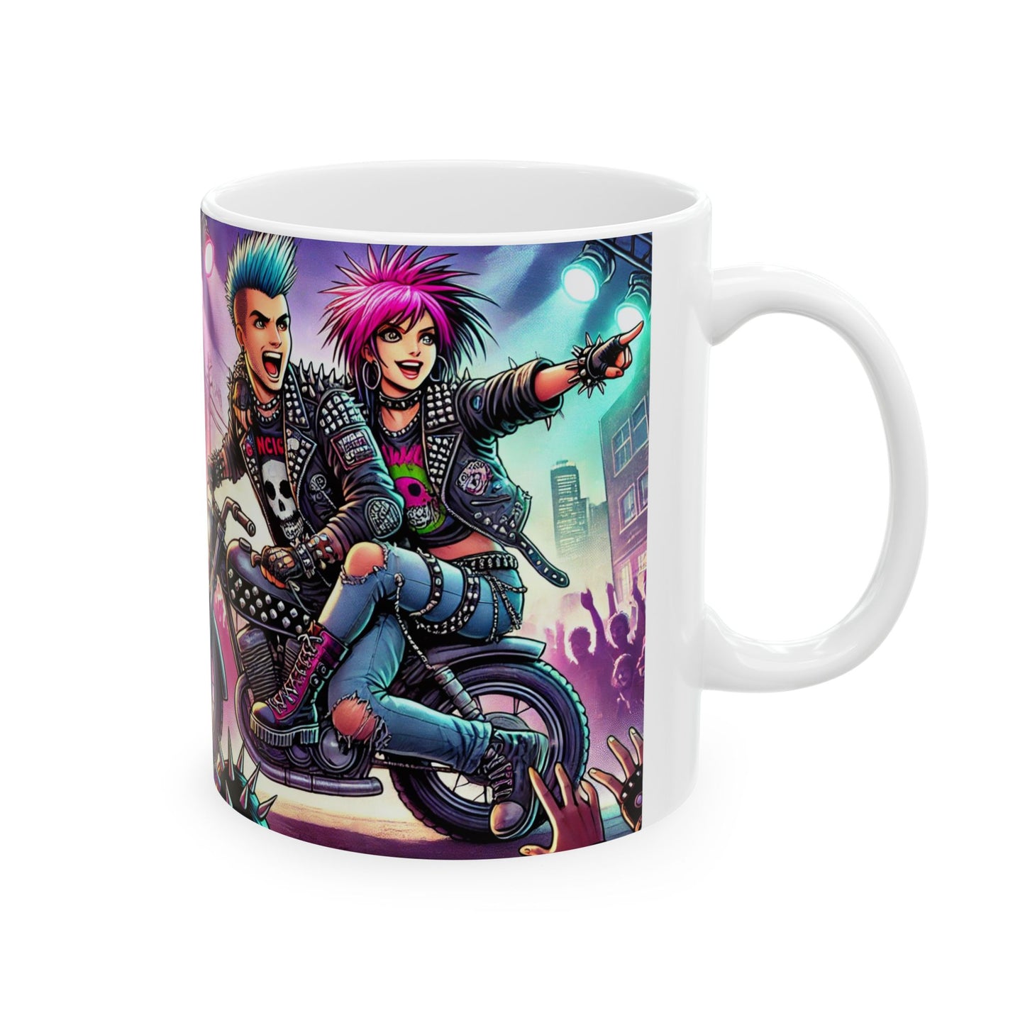 Punk Rock Ceramic Mug - 11oz & 15oz - Perfect for Music Lovers