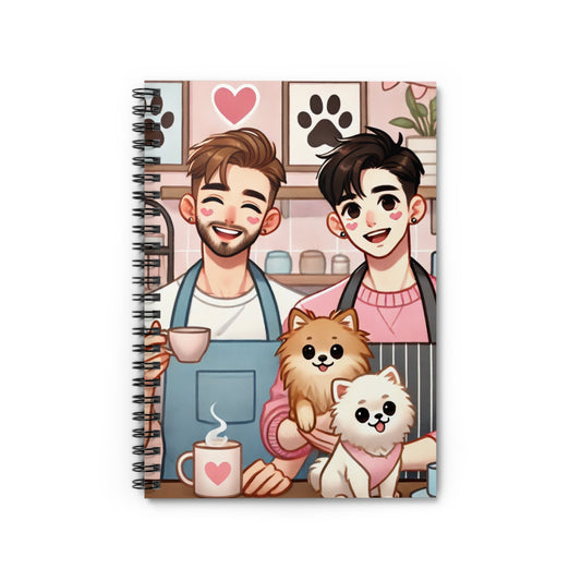 Cute Pet Lover Spiral Notebook - Ruled Line with Adorable Artwork