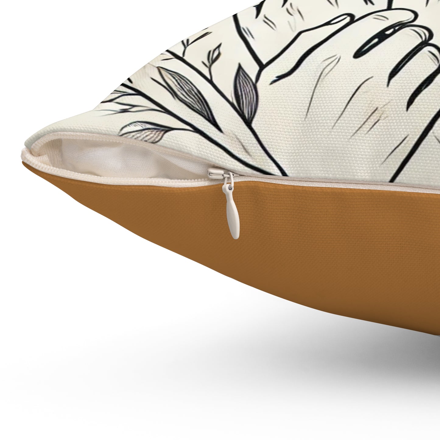 Spun Polyester Square Pillow