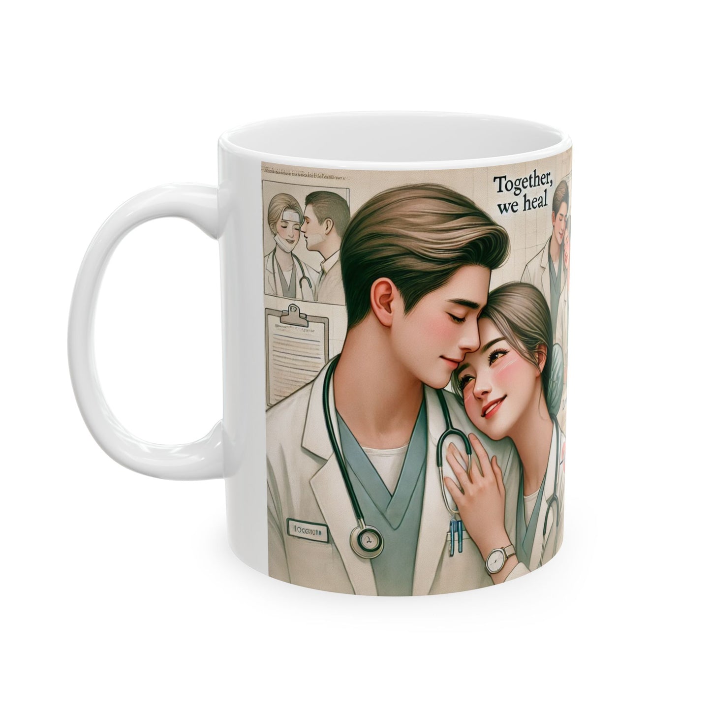Healthcare Love Ceramic Mug - Together We Heal 11oz & 15oz