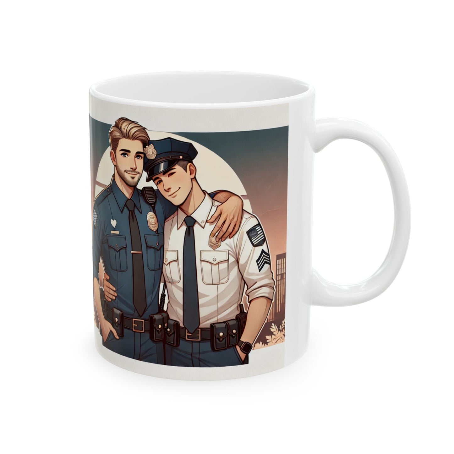 Heartwarming Police Officer Ceramic Mug - Perfect Gift for Law Enforcement Supporters