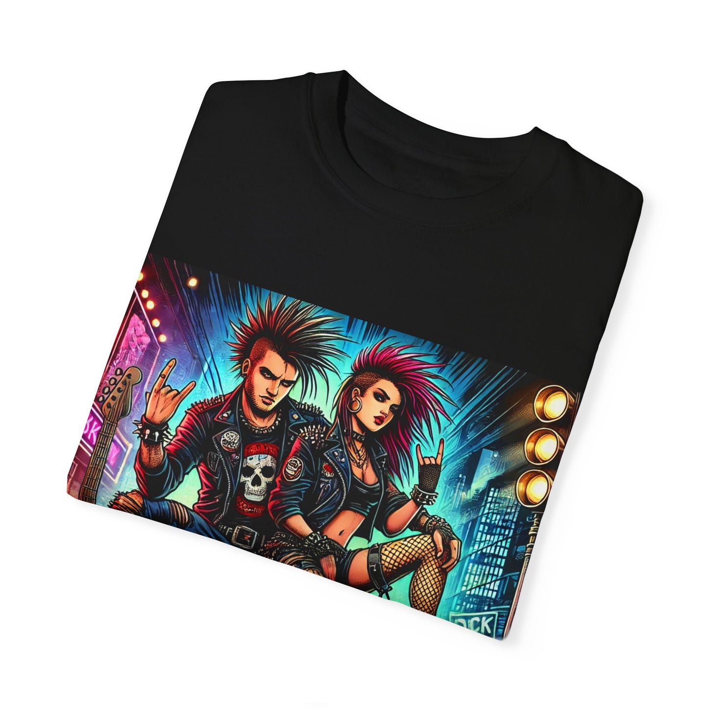 Retro Punk Rock T-Shirt for Music Lovers | Unisex Garment-Dyed Tee