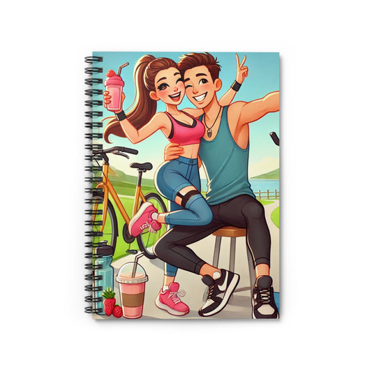 Cute Couple Spiral Notebook - Perfect for Love Notes & Summer Memories