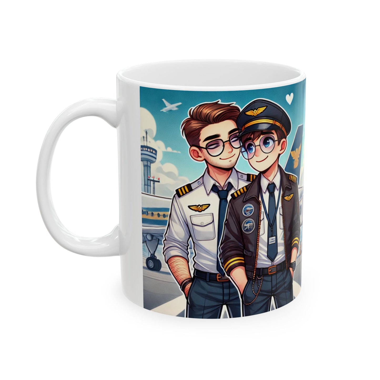 Pilot Couple Ceramic Mug - Perfect Gift for Aviation Lovers