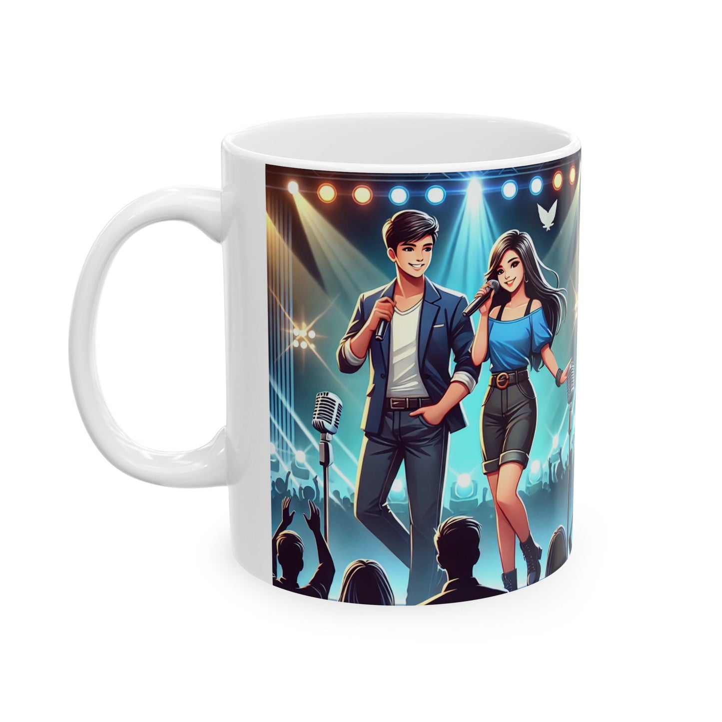 Concert Vibes Ceramic Mug - Stylish 11oz & 15oz Coffee Cup for Music Lovers