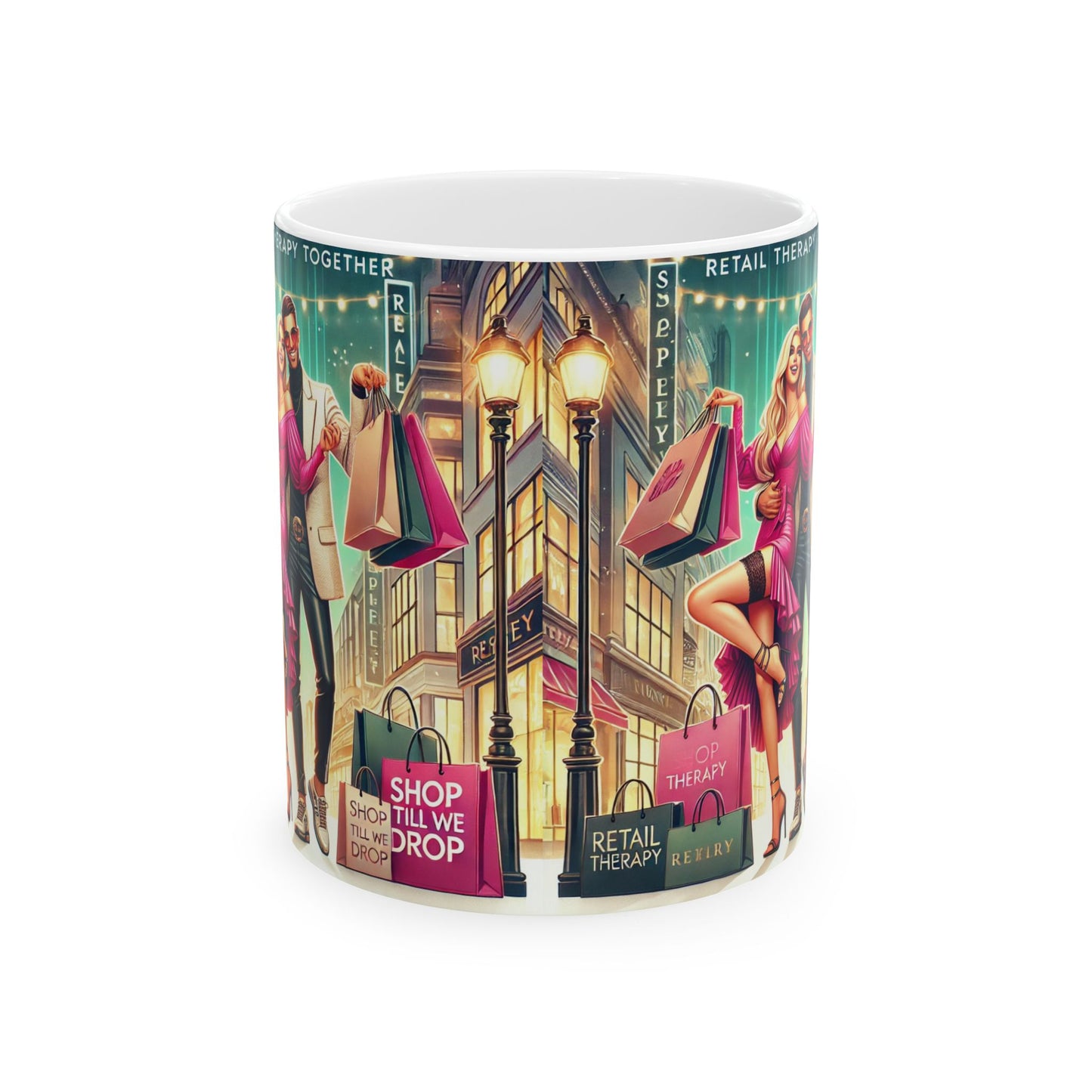 Shopaholic Lover Mug - Fun & Stylish Coffee Cup for Shopping Addicts & Couples