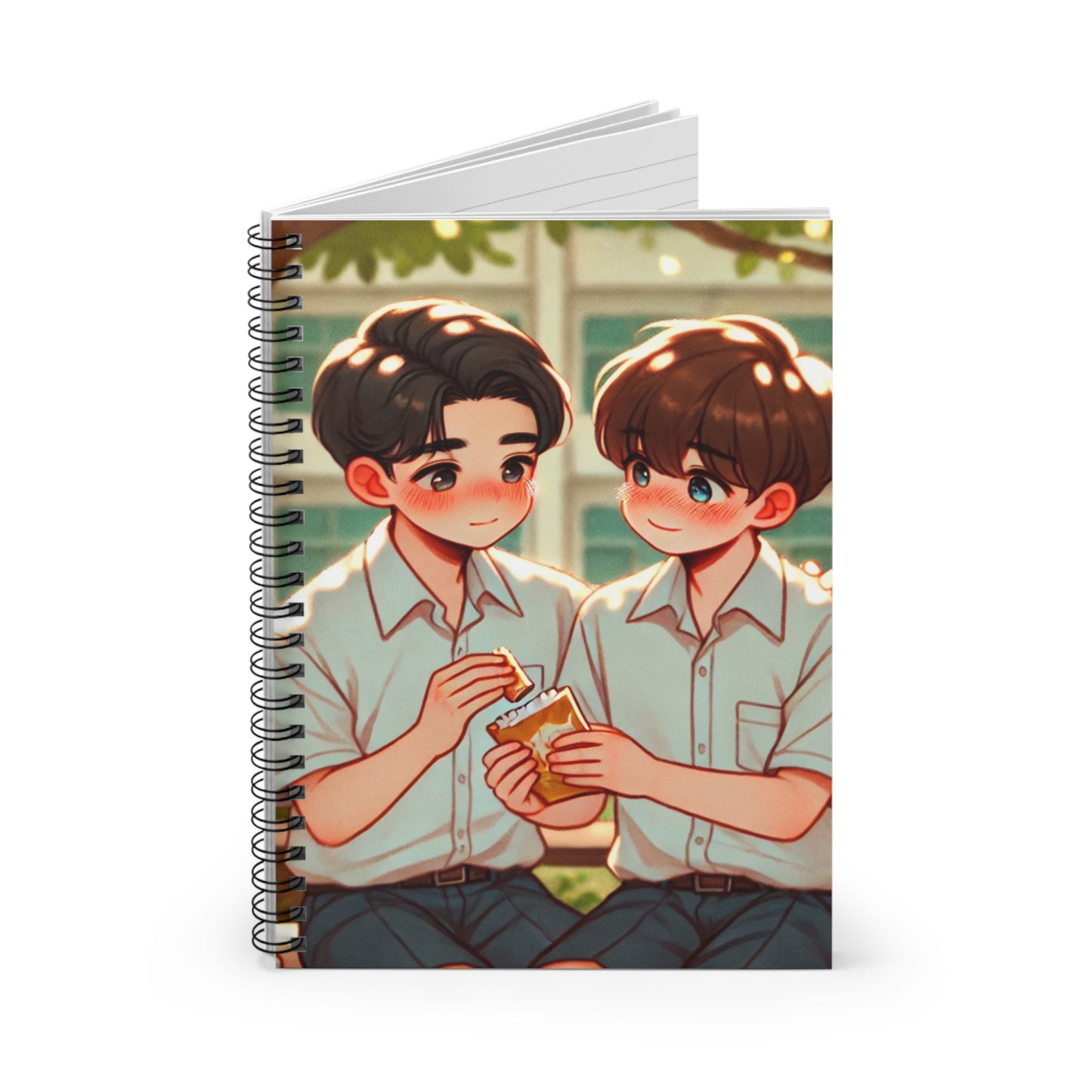 Cute Spiral Notebook - Charming Friendship Design