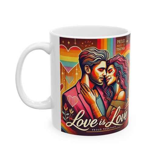 Proud Love Retro Ceramic Mug - 11oz & 15oz