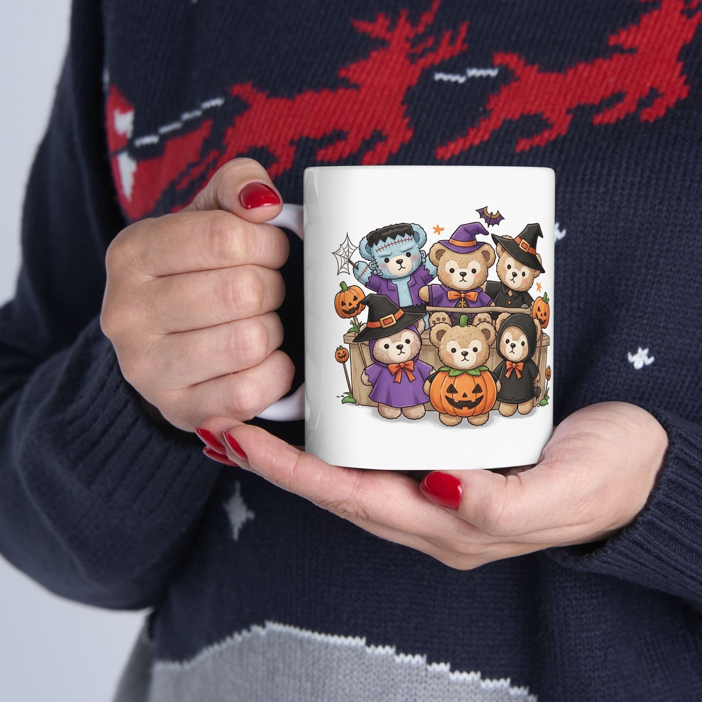 Halloween-Themed Ceramic Mug with Cute Monsters and Pumpkins, Perfect for Seasonal Coffee and Tea Lovers, Great Gift Idea for Fall, [...]
