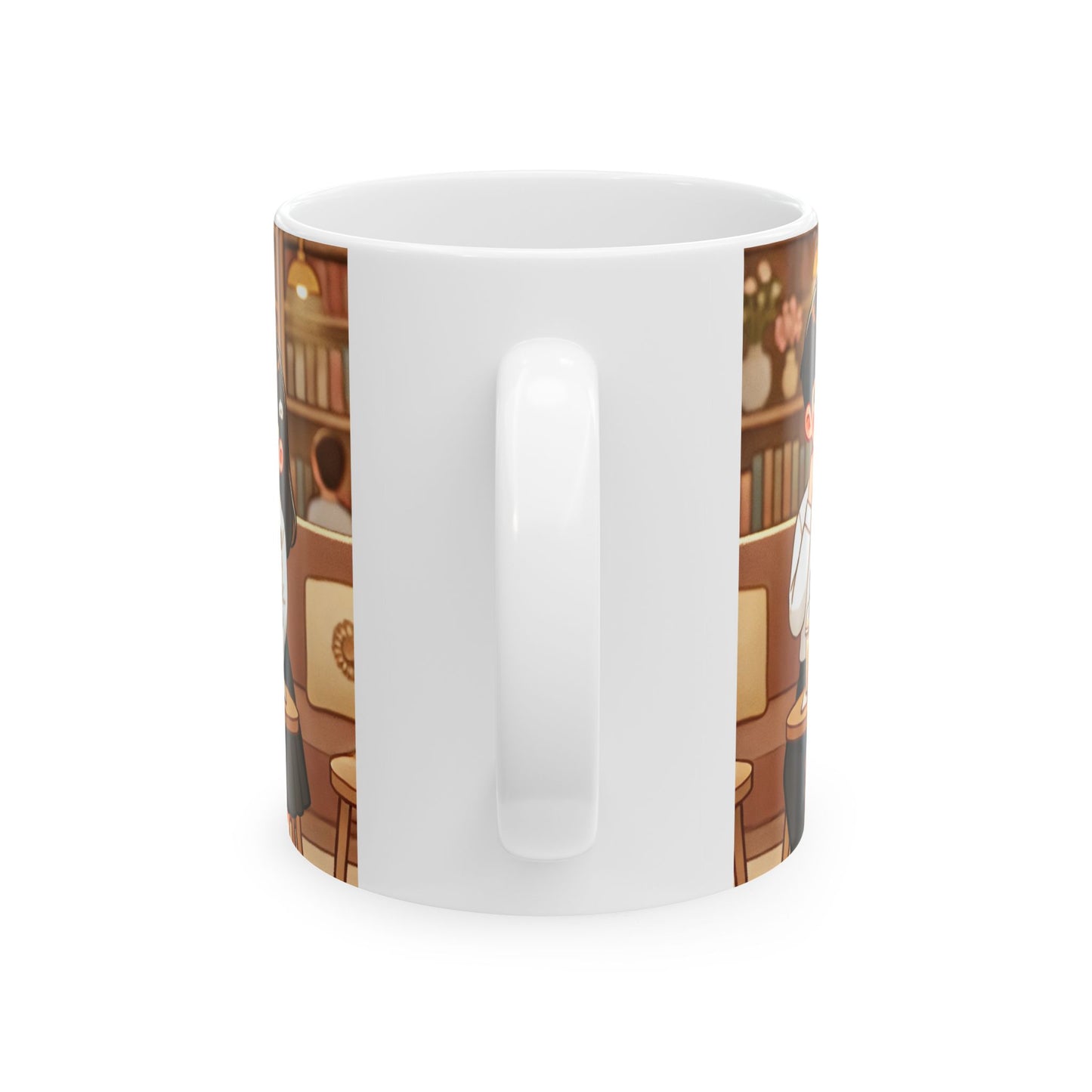 Cute Café Ceramic Mug - Cozy Coffee Moments