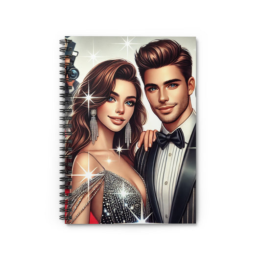 Glamorous Couple Spiral Notebook - Perfect for Parties & Celebrations