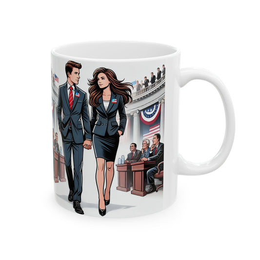 Political Drama Ceramic Mug - Ideal for Government Enthusiasts and Gift Giving