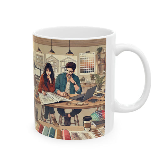 Creative Workspace Ceramic Mug | 11oz & 15oz | Perfect Gift for Designers and Artists