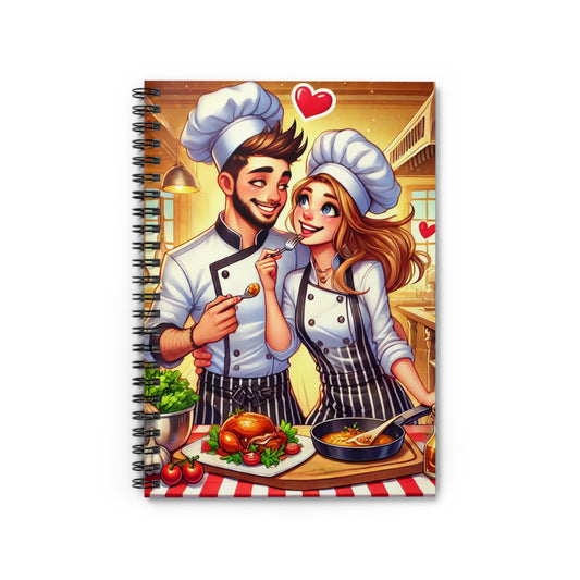 Romantic Chef Spiral Notebook - Perfect for Food Lovers & Couples