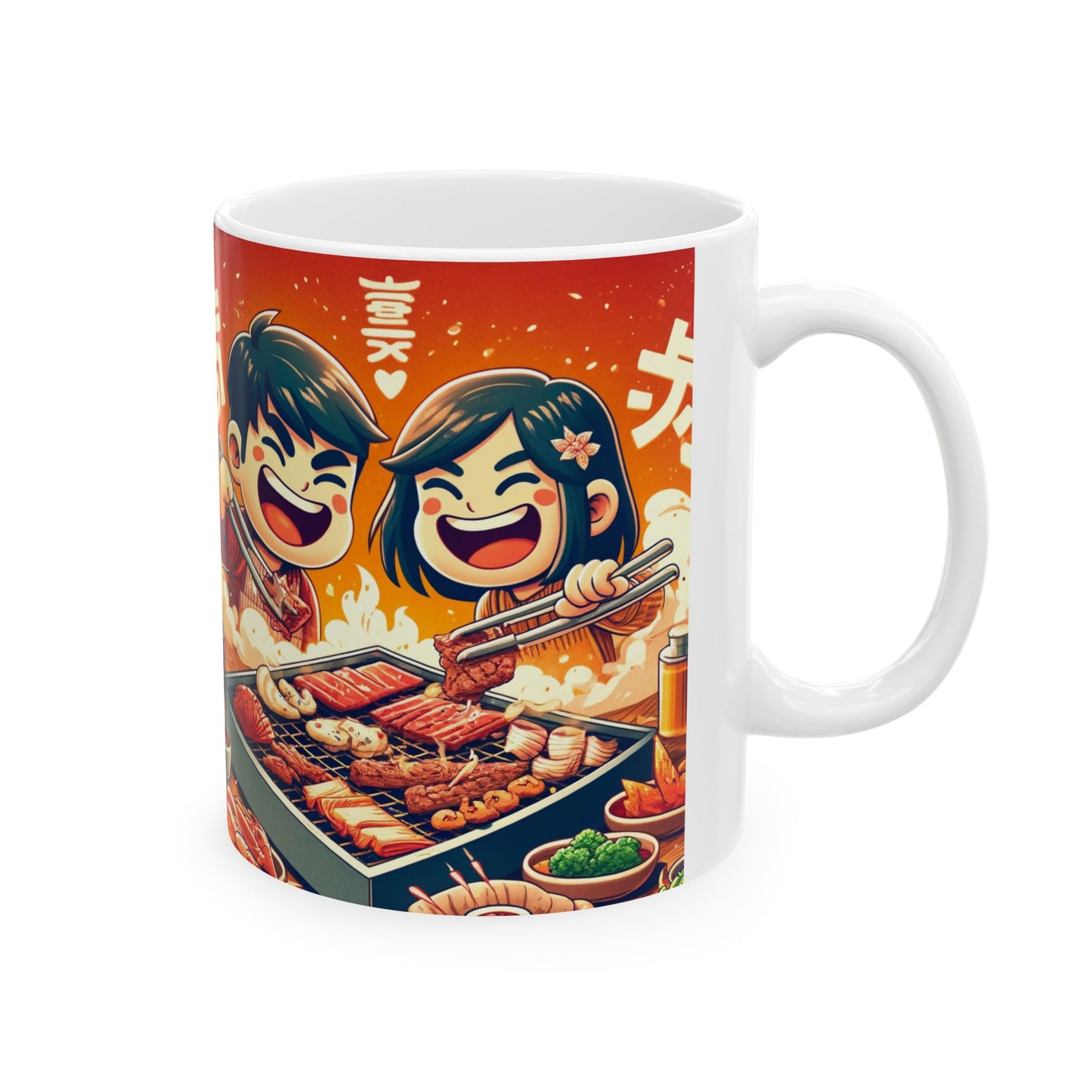Charming Sushi Ceramic Mug - Fun Anime Design for Food Lovers