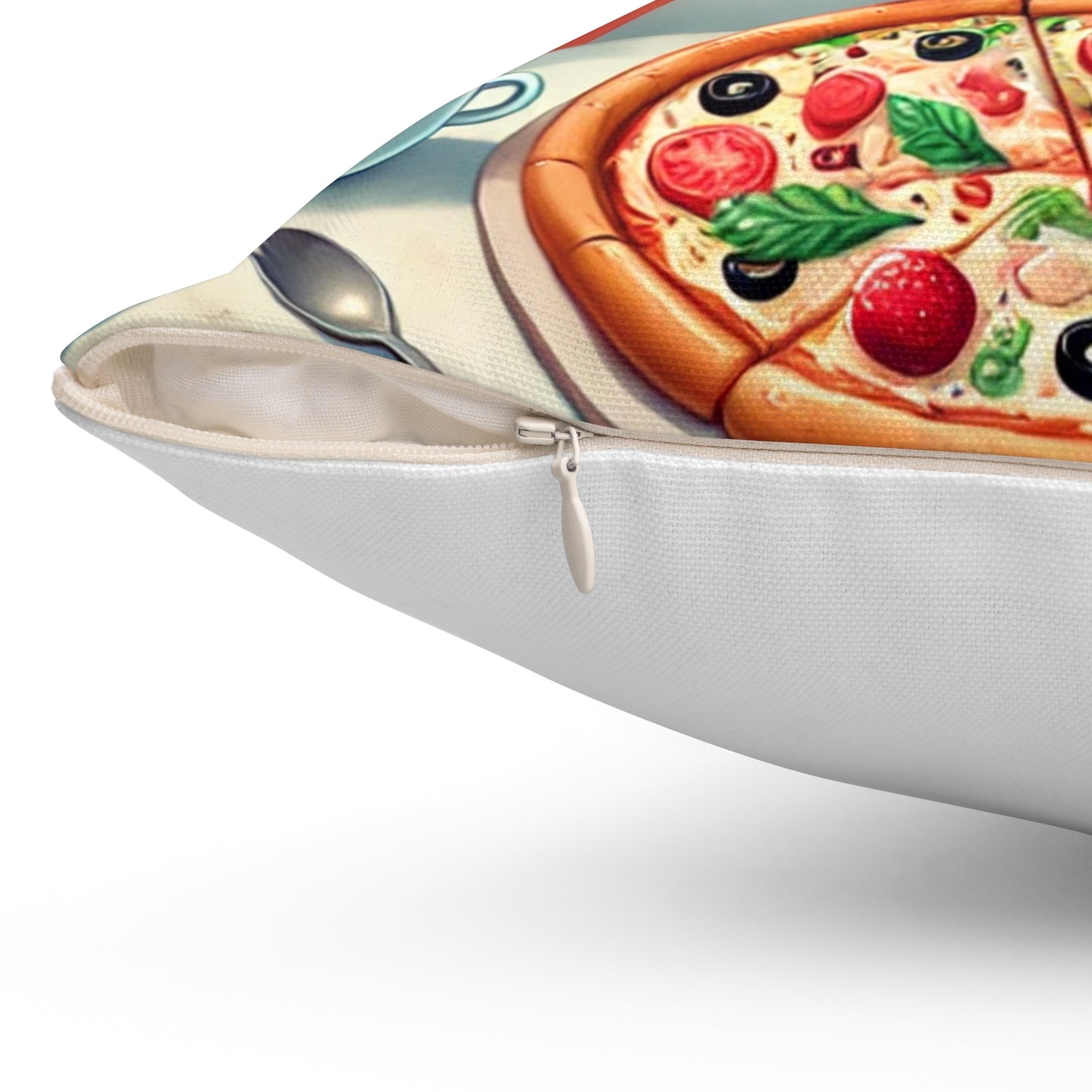 Cute Pizza Love Throw Pillow - Perfect for Couples & Food Lovers