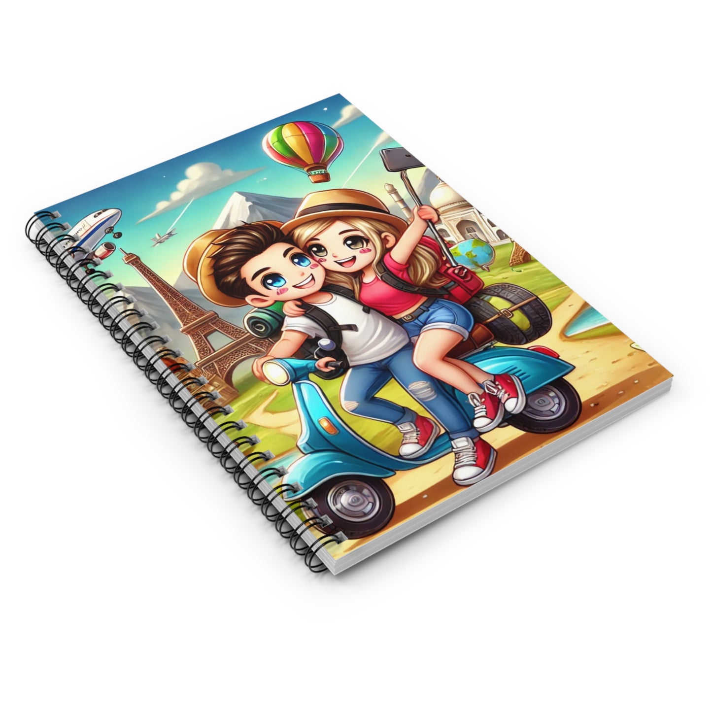 Adventure Couple Spiral Notebook - Perfect for Travel Enthusiasts