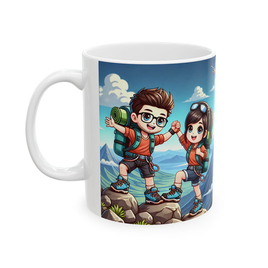 Adventurer's Ceramic Mug - Explore the Outdoors Inspired Design