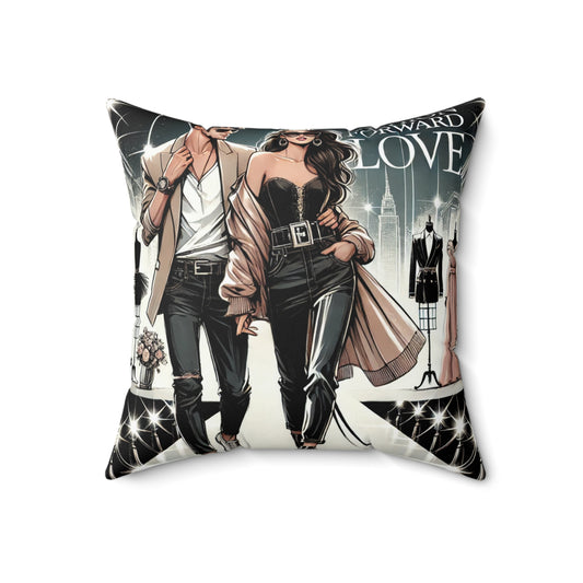 Chic Love Graphic Square Pillow - Stylish Home Decor for Trendsetters