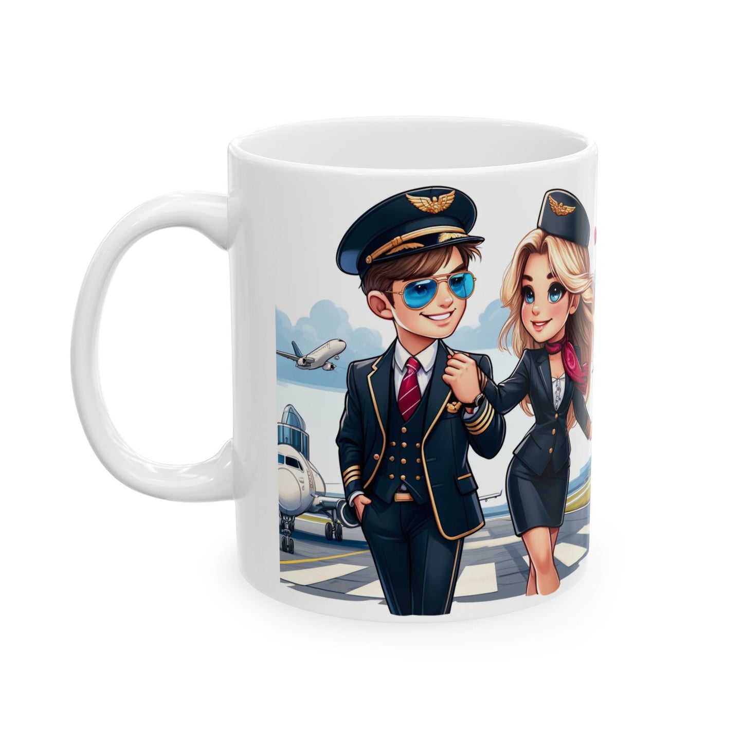 Pilot Love Ceramic Coffee Mug - 11oz & 15oz - Perfect Gift for Aviation Enthusiasts