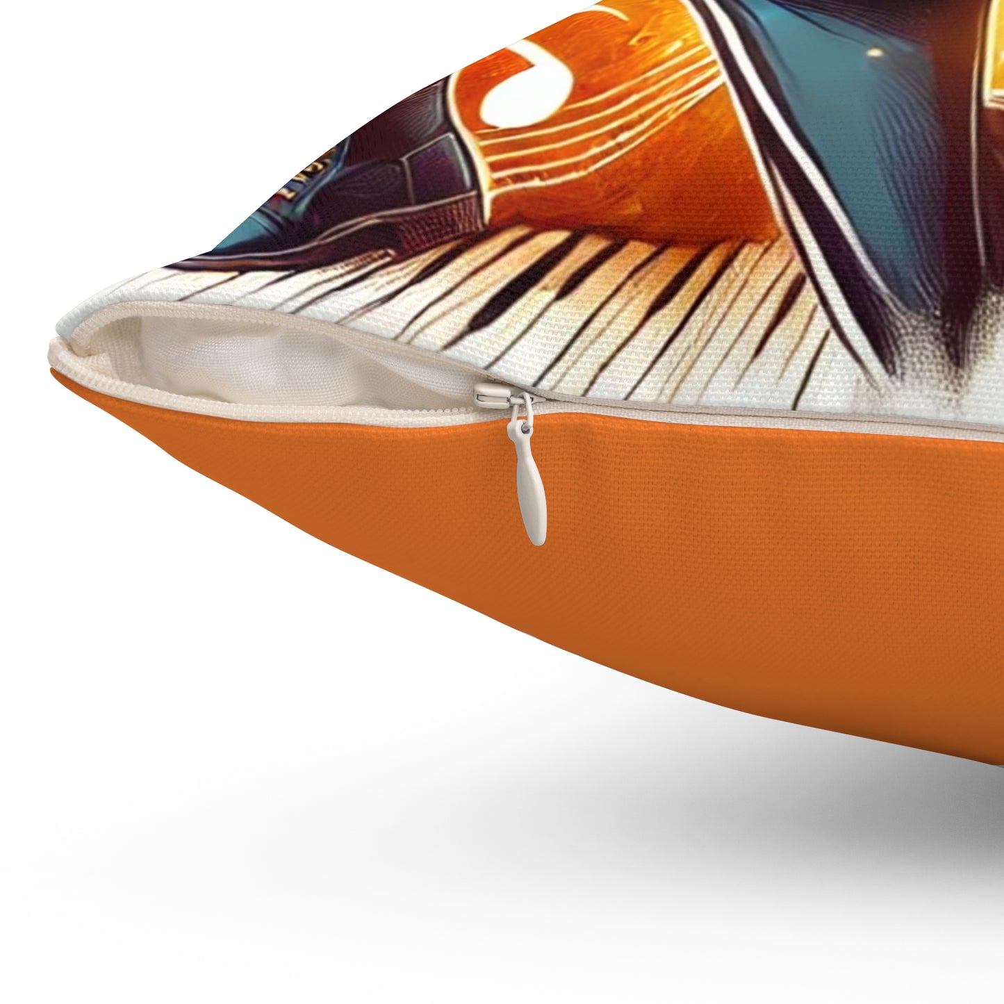 Musical Vibes Square Pillow - Perfect for Music Lovers!