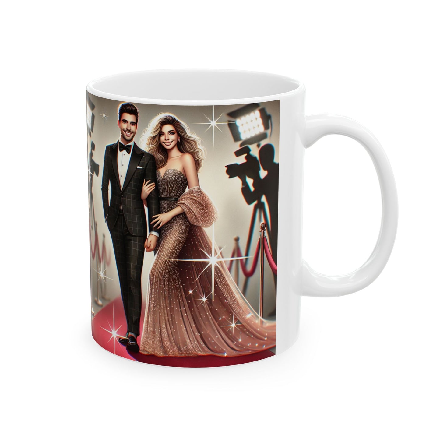 Hollywood Glamour Ceramic Mug - 11oz & 15oz | Perfect for Award Shows & Red Carpet Events