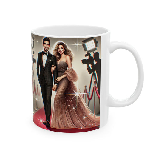 Hollywood Glamour Ceramic Mug - 11oz & 15oz | Perfect for Award Shows & Red Carpet Events