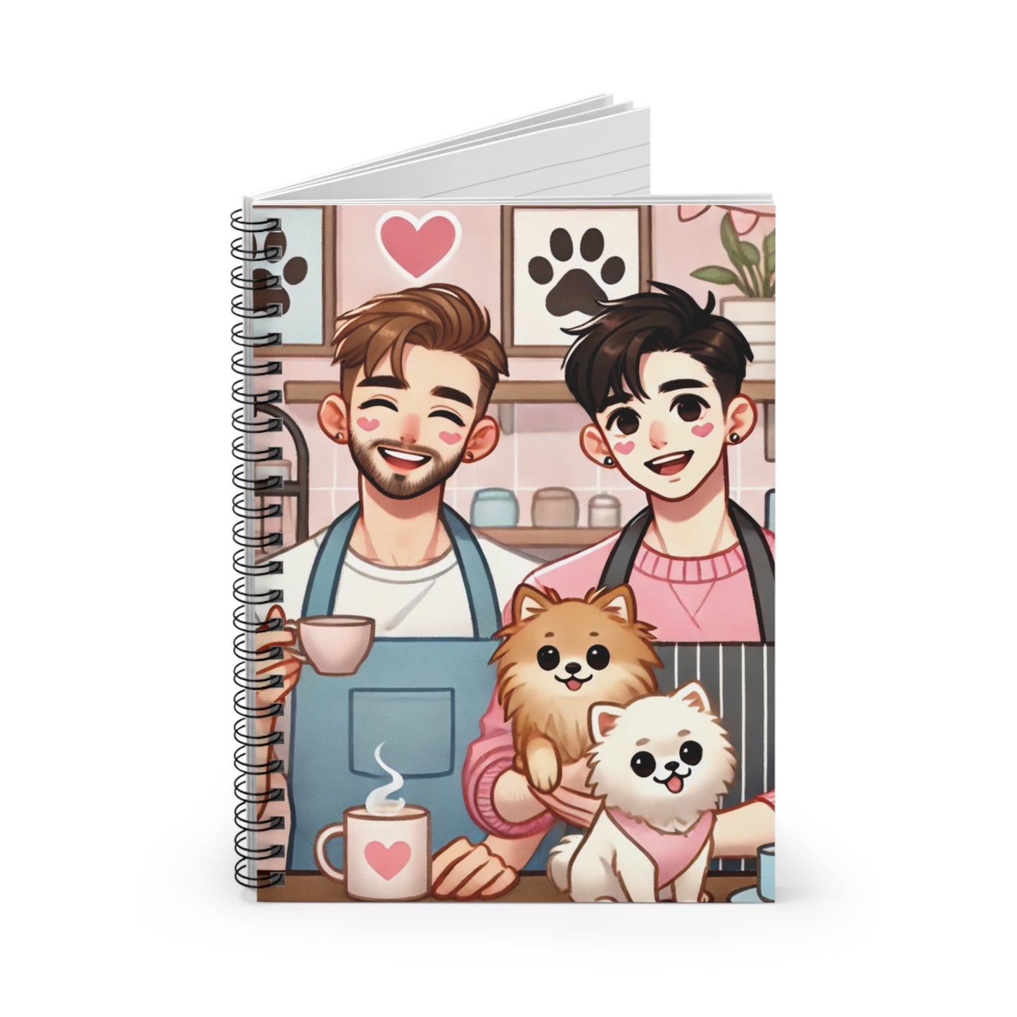 Cute Pet Lover Spiral Notebook - Ruled Line with Adorable Artwork