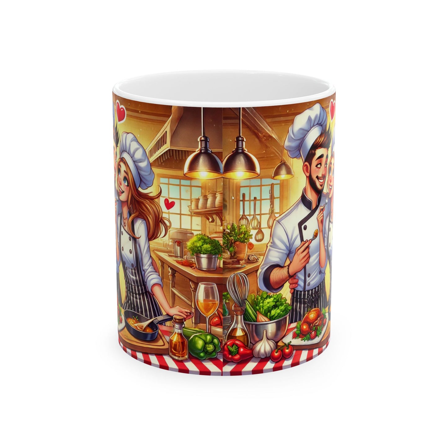 Romantic Chef Ceramic Mug - Perfect for Food Lovers