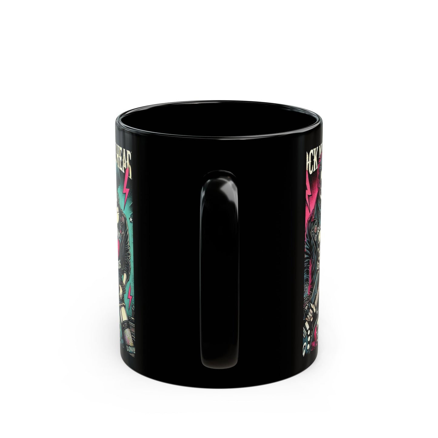 Rock 'n' Roll Love Mug - Gothic Skull Design