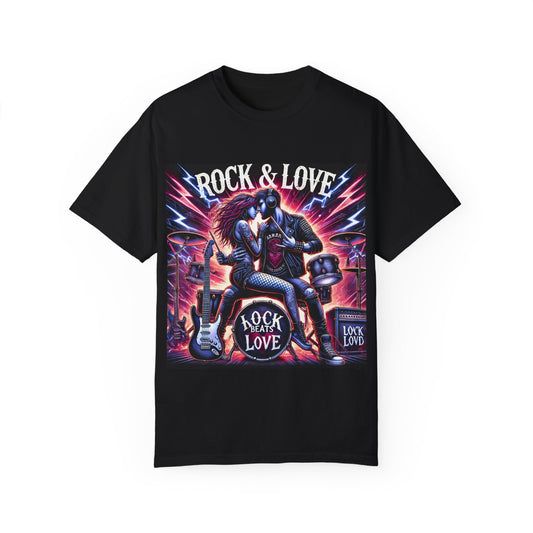 Rock & Love Unisex Garment-Dyed T-Shirt - Perfect for Music Lovers