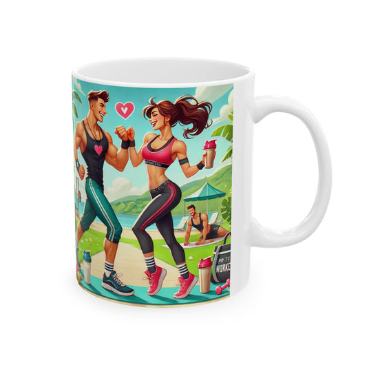 Motivational Fitness Ceramic Mug - Perfect for Health Enthusiasts