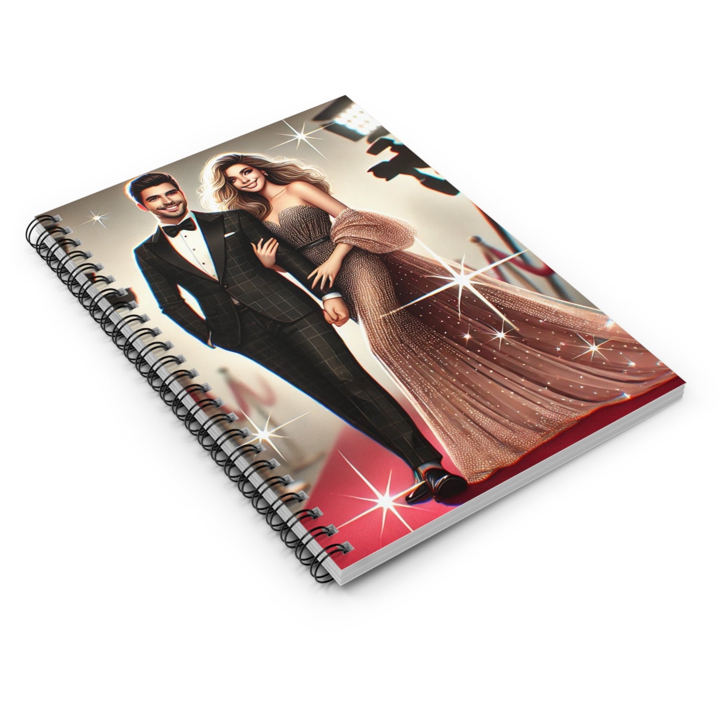 Glamorous Spiral Notebook - Red Carpet Elegance