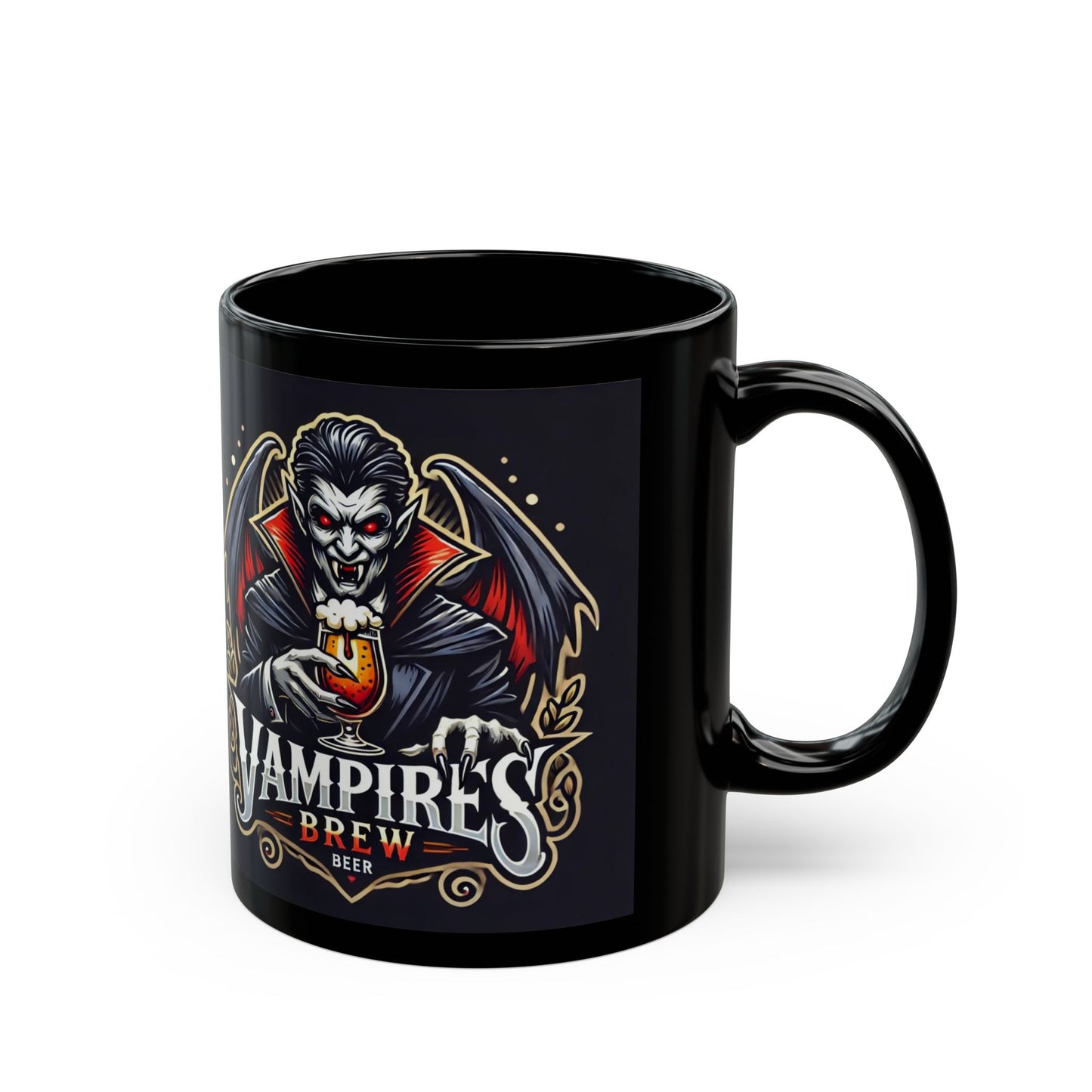 Vampire's Brew Black Mug - Perfect for Halloween & Coffee Lovers