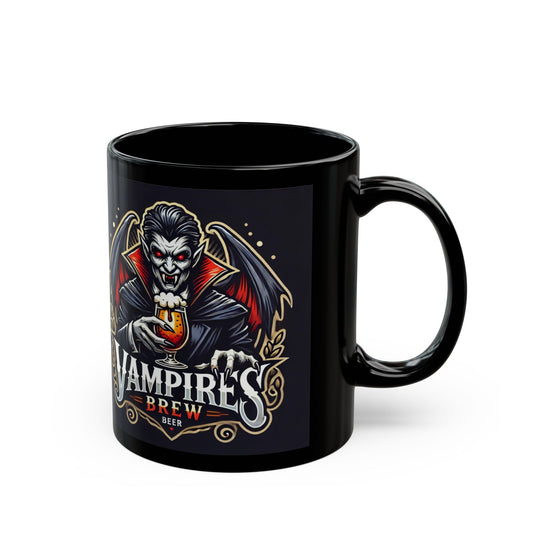 Vampire's Brew Black Mug - Perfect for Halloween & Coffee Lovers