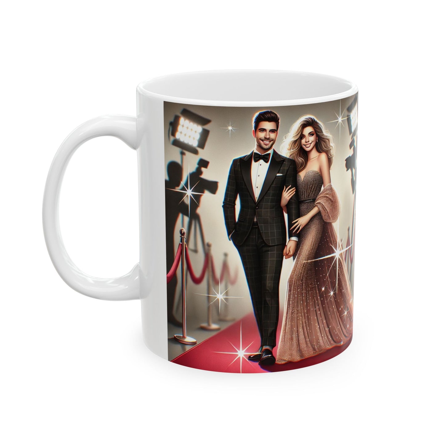 Hollywood Glamour Ceramic Mug - 11oz & 15oz | Perfect for Award Shows & Red Carpet Events