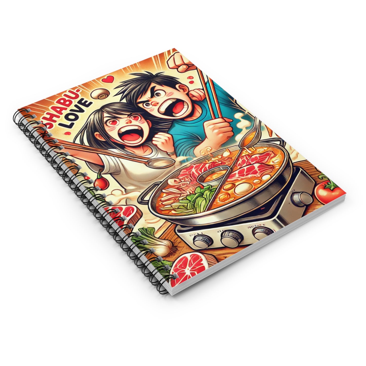Shabu-Love Spiral Notebook - Fun Cooking Inspired Journal for Foodies