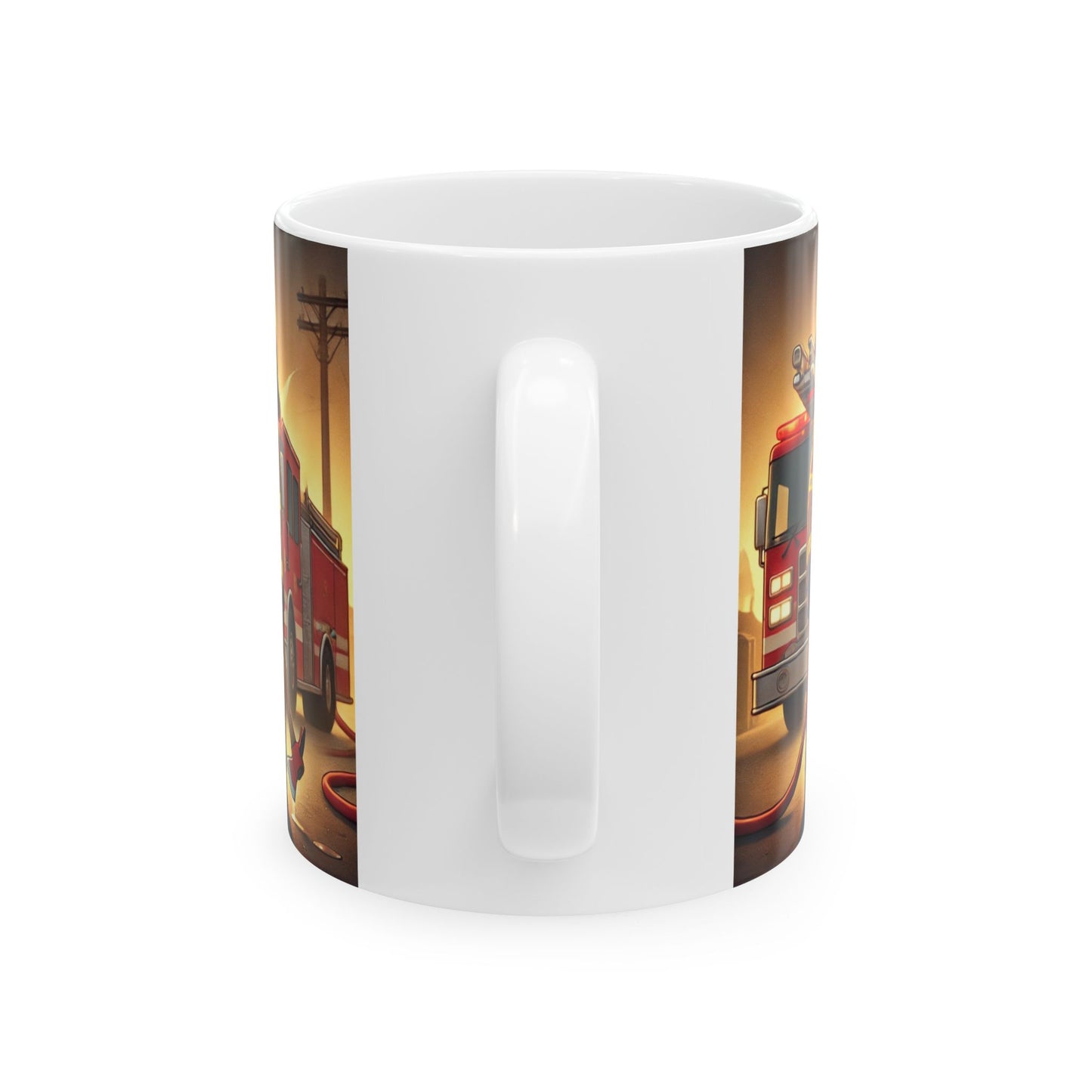 Heroic Firefighter Ceramic Mug - 11oz & 15oz