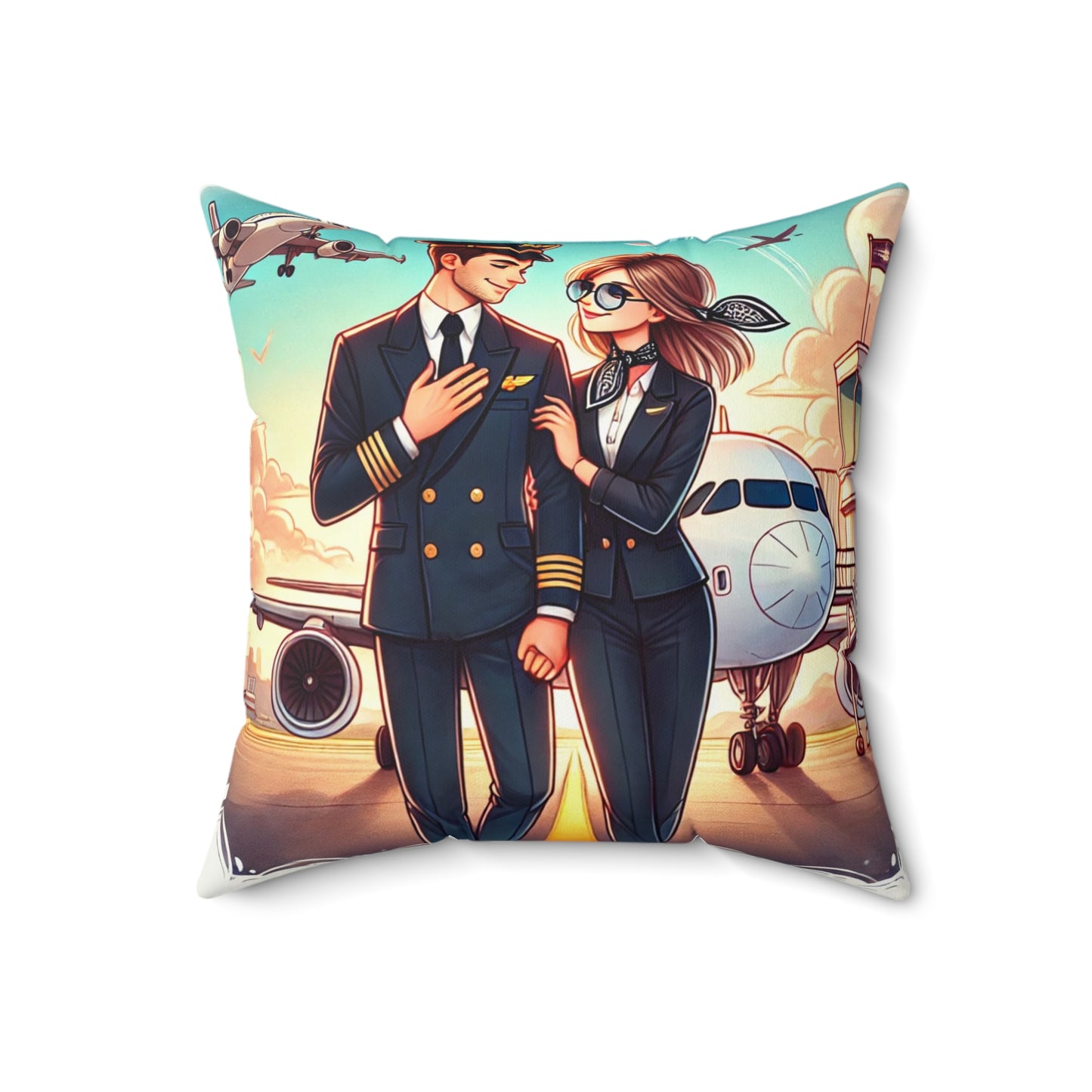 Spun Polyester Square Pillow