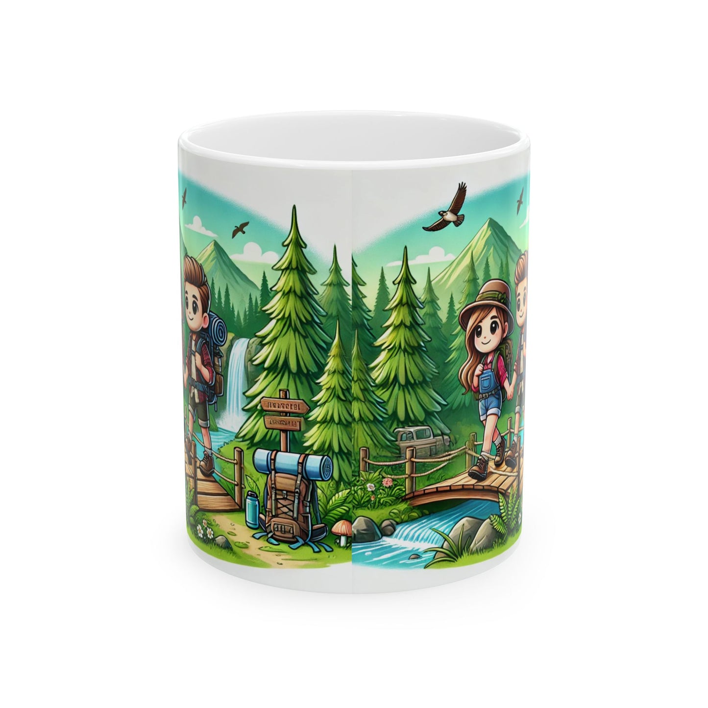 Adventure Awaits Ceramic Mug - Perfect for Nature Lovers and Hikers - 11oz & 15oz Options
