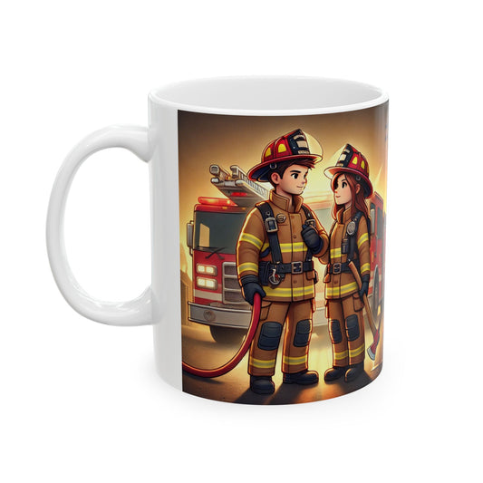 Heroic Firefighter Ceramic Mug - 11oz & 15oz