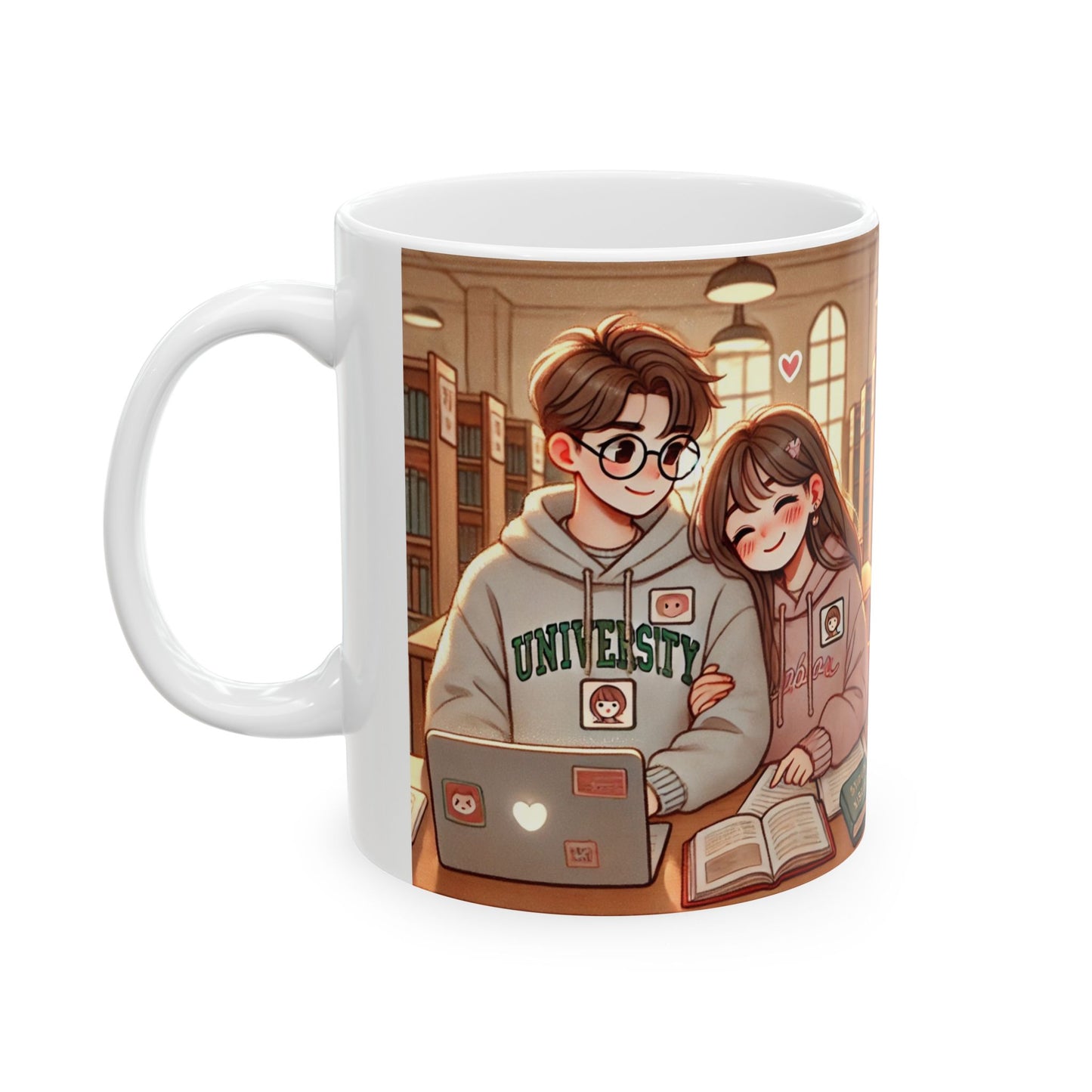 Cute Anime Student Life Ceramic Mug - Perfect for Coffee Lovers & Study Sessions