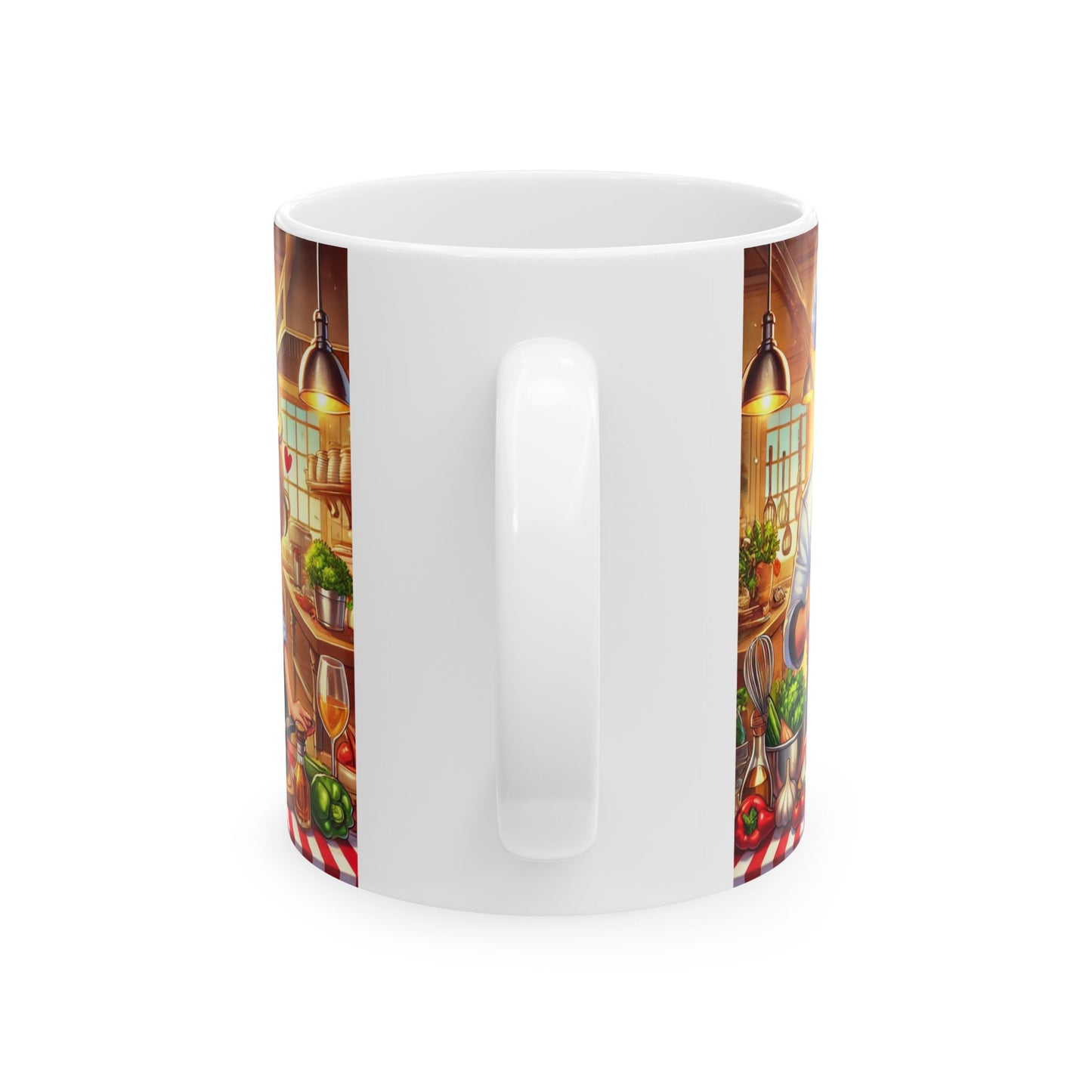 Romantic Chef Ceramic Mug - Perfect for Food Lovers