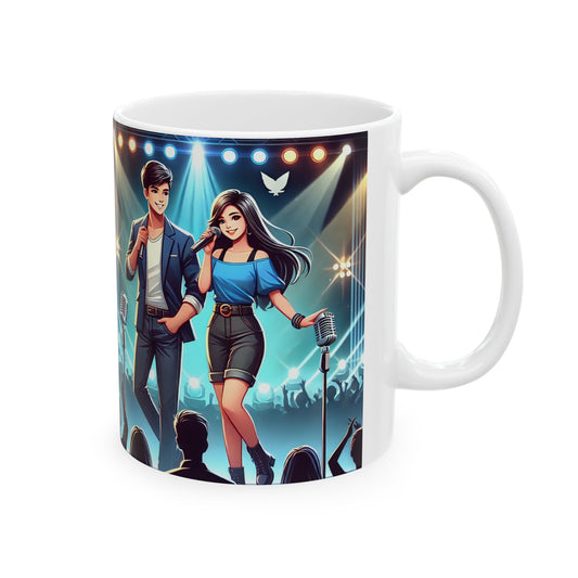 Concert Vibes Ceramic Mug - Stylish 11oz & 15oz Coffee Cup for Music Lovers