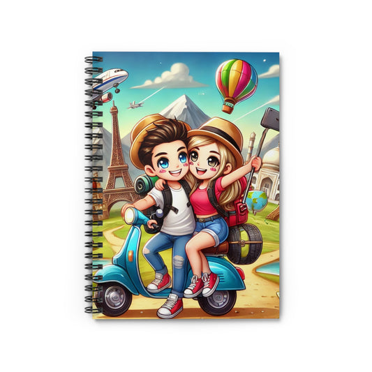 Adventure Couple Spiral Notebook - Perfect for Travel Enthusiasts