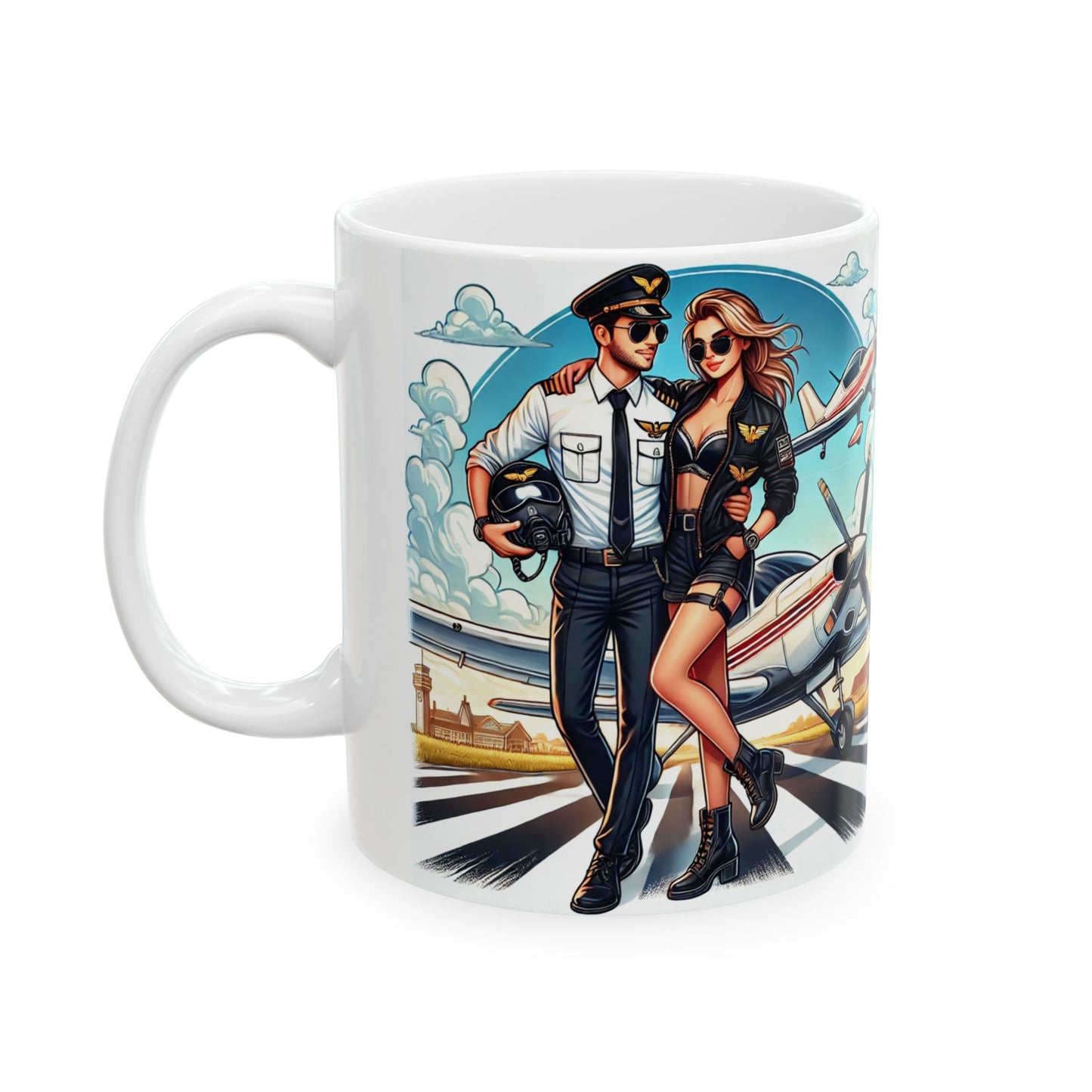 Aviator Pilot Ceramic Mug - 11oz & 15oz | Perfect Gift for Aviation Enthusiasts