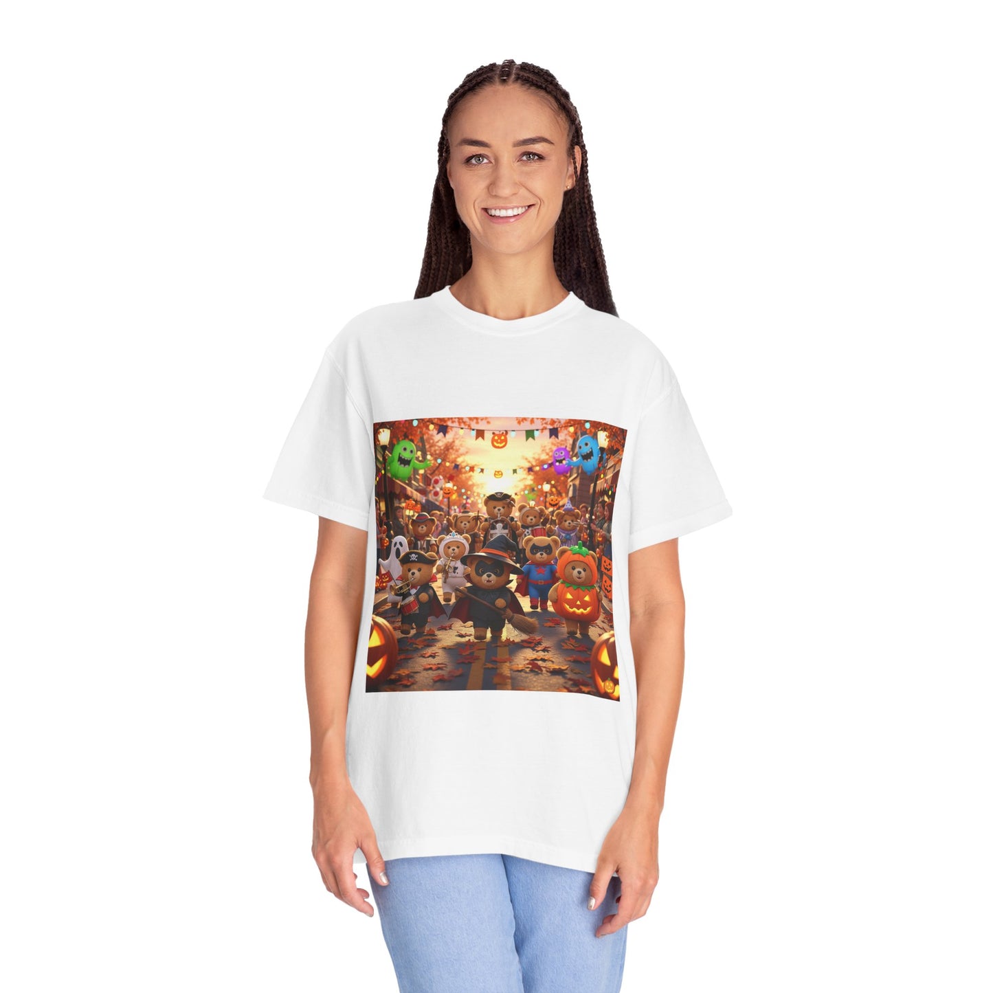 Halloween-Themed Unisex T-Shirt with Festive Characters, Perfect for Fall Celebrations, Party Wear, Unique Gift, Seasonal Fun