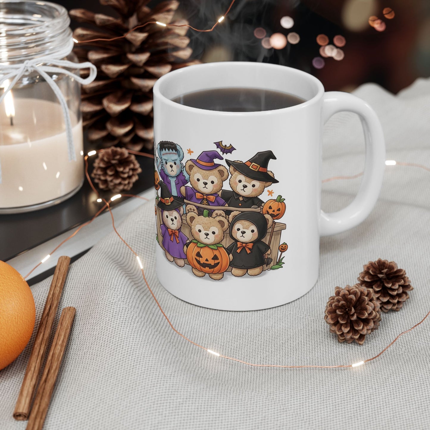 Halloween-Themed Ceramic Mug with Cute Monsters and Pumpkins, Perfect for Seasonal Coffee and Tea Lovers, Great Gift Idea for Fall, [...]