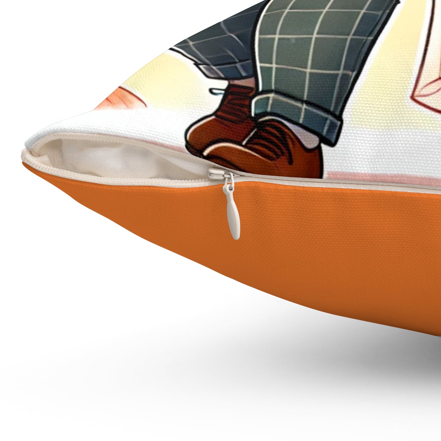 Whimsical Couples Square Pillow - Cozy Home Decor for Lovebirds