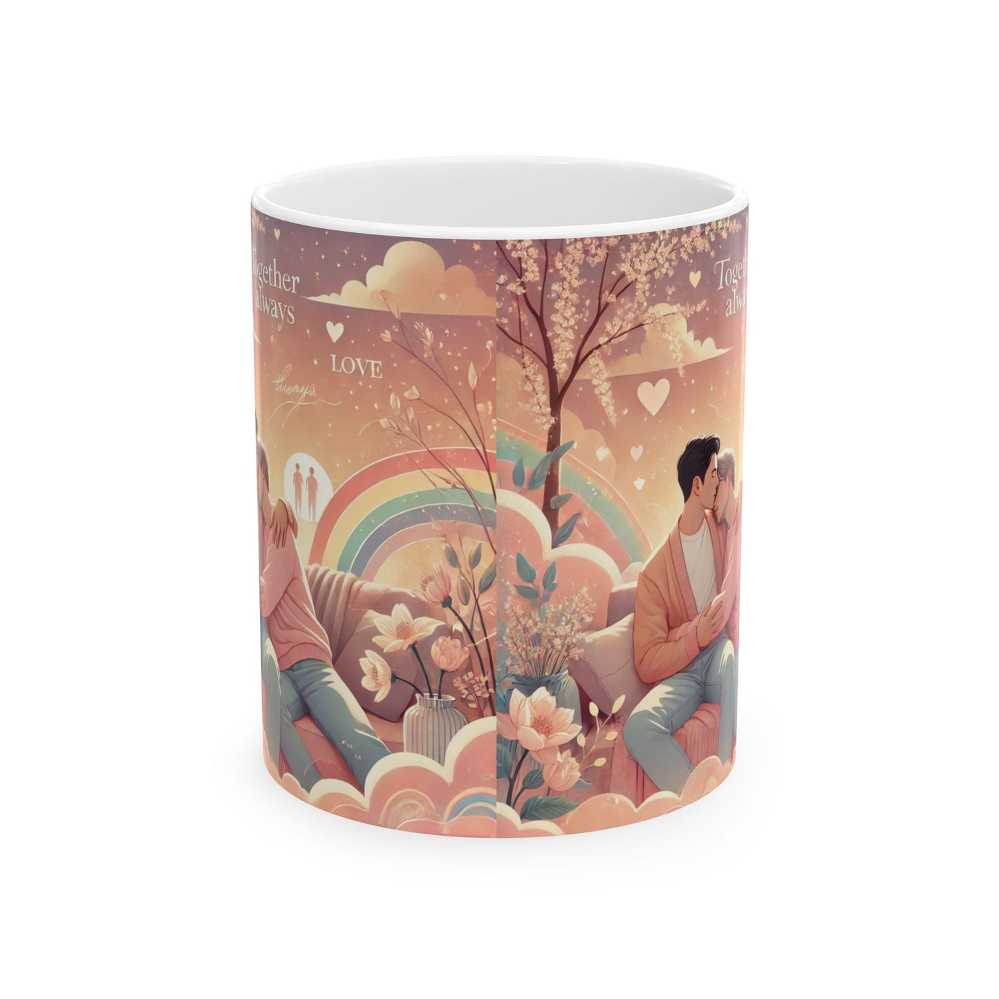 Romantic Love Ceramic Mug - 11oz & 15oz - Perfect Gift for Couples